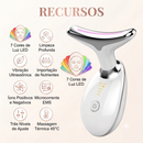 Massageador Facial e Pescoço Dolphin Lift Pro LED 7 Cores | Fototerapia, Aquecimento e Massagem Rejuvenescedora