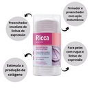 Kit Bastão Ricca Hidratante Lifting Esfoliante Apaga Poros Area Olhos Protetor Solar