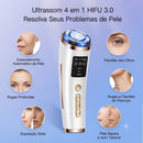 Mini HIFU Pro — Aparelho Facial 4 em 1 com HIFU, RF, EMS e LED para Cuidados com a Pele