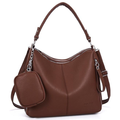 Bolsa Amy Luxe 3 em 1 – Ombro, Transversal e Mochila em Couro PU