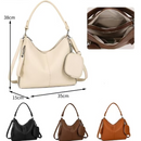 Bolsa Amy Luxe 3 em 1 – Ombro, Transversal e Mochila em Couro PU