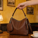 Bolsa Amy Luxe 3 em 1 – Ombro, Transversal e Mochila em Couro PU